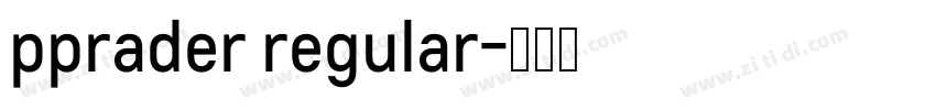 pprader regular字体转换